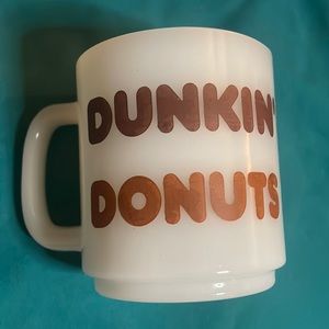 Vintage Dunkin Donuts Glasbake coffee mug 1978